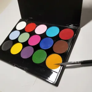 Professional matte15 Color顔ボディーペイントWater Activated Cosmetic Eyeliner Makeup Washable絵画Palette