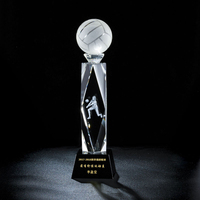 Trophée Souvenir Artisanal en Cristal K9 Gravé Sablé Personnalisé de Haute Qualité Écologique pour Sports (Basketball, Football)