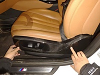 Housse de siège de voiture de haute qualité, style adhésif, siège en carbone sec pour BMW F95 X5M X6M F96, dossier de siège latéral
