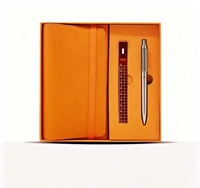 Ensemble cadeau stylo et carnet en PU bleu avec boîte personnalisée pour la papeterie de bureau de direction et la vente en gros