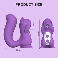 SacKnove Mini Niedliches Tierförmiges Klitoris-Stimulationsgerät Klit-Sauger G-Punkt 10 Frequenzen Saugendes Sexspielzeug Eichhörnchen-Saugspielzeug