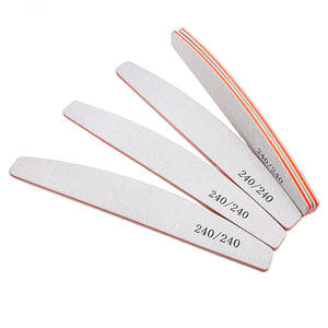 Limas de Uñas Reutilizables de Doble Cara con Diseño de Media Luna y Cebra, Grano 80/80, 100/180, con Papel de Lija para Uñas - Product Image 2