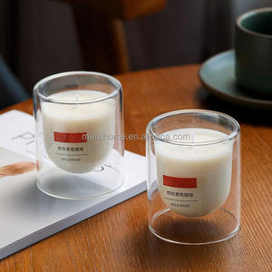 Vaso de Cilindro de Vidro Borossilicato de Parede Dupla Feito à Mão, Resistente ao Calor, Design de Luxo Personalizado para Decoração de Casa - Product Image 1