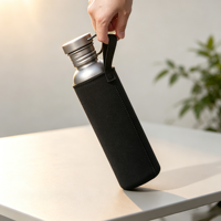 Bouteille d'eau sportive en titane pur, anti-fuite à 360°, portable, pour le camping en plein air, avec anneau de transport, logo personnalisé