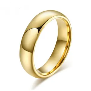 Poya न्यूनतम सादे शादी के बैंड 2mm 3mm 4mm 6mm 8mm पॉलिश खत्म गुंबददार सोने टंगस्टन अंगूठी के लिए लड़कियों महिलाओं को पुरुषों