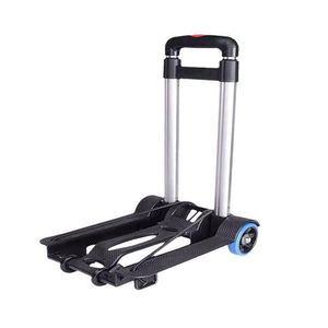 Portable en alliage d'aluminium Mini chariot pliable tige de traction chariot à bagages Mini Cargo chariot mobile nouvel état - Product Image 1