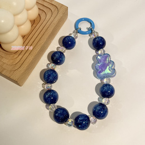 Correa para Teléfono con Cuentas Brillantes de Cielo Estrellado, Colgante de Cristal para Teléfono, Cadena para Llavero, Colgante para Teléfono - Product Image 6