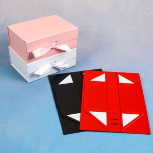 Present Luxury Folding Magnetic Closure Rigid Cardboard Gift <b>Box</b> with Ribbon Birthday <b>Party</b> Favor Unique Gift <b>Box</b> Set Packaging - Product Image 3