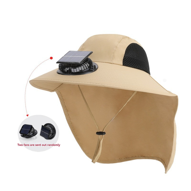 Wholesale Summer Solar Powered Fan Hat for Adults Quick Drying Fishing Cap with Fishermen Outdoor Sun Protection