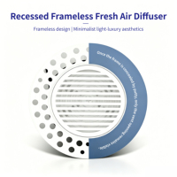 Diffuseur d'air compact sans cadre en acier inoxydable et alliage d'aluminium pour ventilation CVC
