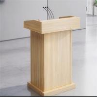 Atril/Podio Moderno de Madera Maciza Rectangular con Base Inclinada para Iglesia, Escuela, Hotel - No Eléctrico, Tamaño Personalizable