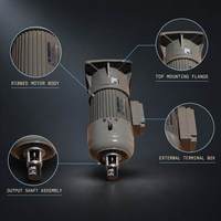 Moteur à engrenages angulaire monophasé TCG, arbre de sortie, 15-2200W, 110/220/380V, 60Hz AC, faible bruit, contrôle CCC/CE/ROSH, 1500 tr/min