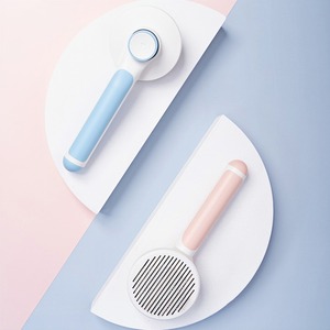 Outil professionnel élimine doucement les poils de la brosse de toilettage pour chat avec poignée en caoutchouc antidérapante durable - Product Image 1