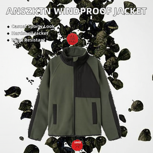 ANSZKTN ODM Dyed Letter <b>Long</b> Casual Sports <b>Men</b> Women Corduroy Polyester Warm Windproof Anti-fouling Sportswear Outdoor <b>Jacket</b> - Product Image 2