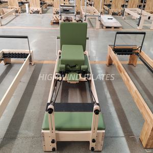 อุปกรณ์พิลาทิสคุณภาพสูงนำเข้าใหม่ ทำจากไม้เมเปิลพรีเมียม หุ้มด้วยหนัง PU สีเขียว พร้อมสปริงเยอรมันนำเข้า 6 ตัว - Product Image 5