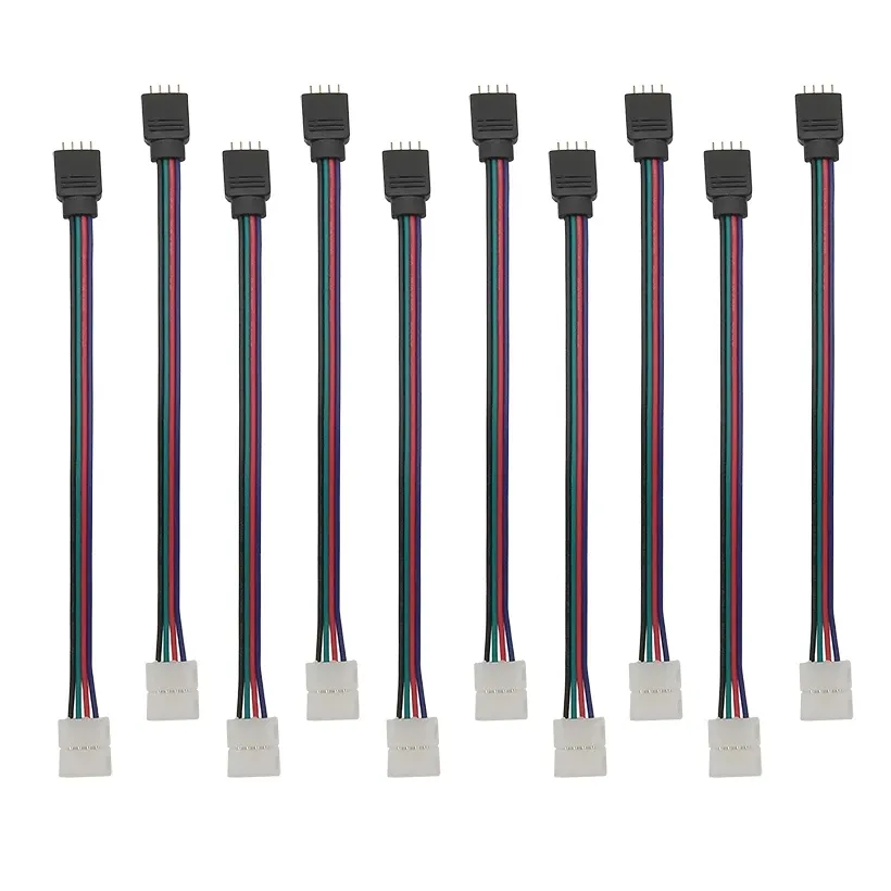 15CM 4 Pin LED RGB Strip Extension Connector 4P LED Light Jumper Cable Wire LED Controller Connection for SMD 5050 3528