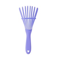 Brosse à cheveux démêlante MJ Custom Logo 9 rangées Denman, poils en nylon, manche en plastique, peigne à poux laser pour usage domestique et professionnel en salon de coiffure