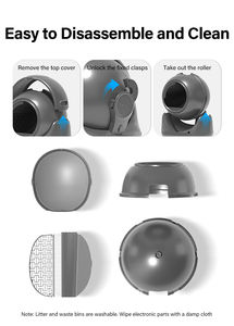 <span class=keywords><strong>Elspet</strong></span> Oem Vente en gros Contrôle par application Grande litière pour chat intelligente Électrique Auto-nettoyante Robot litière automatique pour plusieurs chats - Product Image 6