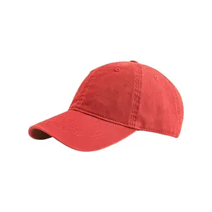 Sıcak satış 6 panel pamuklu beyzbol şapkası baba şapka özel nakış logosu