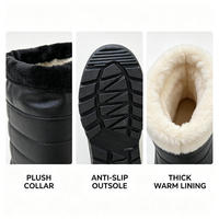 Bottes d'hiver en EVA OEM imperméables, doublure chaude en fourrure, logo personnalisé, couleur personnalisée, vente en gros de chaussures