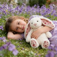 Peluche Lapin Jelly Cat Taille Moyenne, Modèle Blossom Cream Bunny Berry, Jouets en Peluche Lapin, Poupées Lapin en Peluche, Idéal pour Cadeau d'Anniversaire