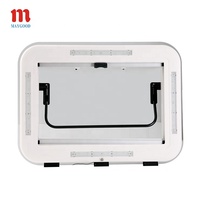 MAYGOOD Aluminium RV Skylight Anti-insecte Échappé Toit Ouvrant Caravane Remorque Ventilation Toit Fenêtre Puits de Lumière avec Lumières LED