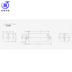 Micromoteur 60 mm DC à aimant permanent brossé pour instrument cosmétique - Product Image 3