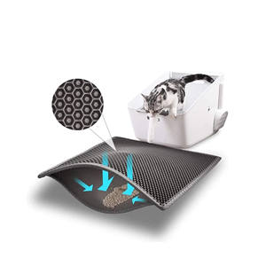 Tapis pour animaux de compagnie EVA double couche ultra-durable avec filtre à litière en fibre Accessoires pour chats axés sur le voyage - Product Image 1