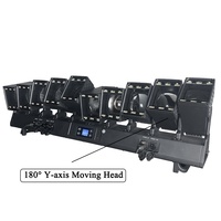 FEIYUEYUE Barre LED étanche IP65 10x80W RGBW 4-en-1 avec zoom pixel, projecteur matriciel à tête mobile, contrôle DMX512, angle de zoom 4-20°
