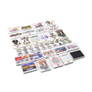 Juego de Decoración Rústica Estilo Dinamarca, Manualidades de Resina Pintadas a Mano, Imán de Refrigerador con Diseño de Copenhague - Product Image 4