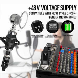 Cooyinka Condenser Microphone di chuyển mic không dây có dây thu phát đa kênh thu XLR cắm làm bằng kim loại - Product Image 4