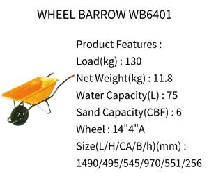 Brouette de jardin à usage intensif Brouette motorisée Usine de vente en gros Chariot à benne utilitaire - Product Image 6