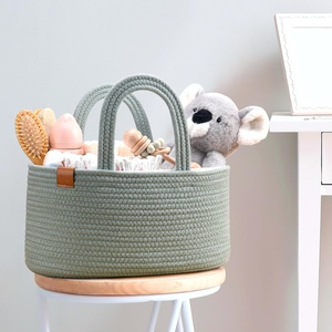 Organisateur de couches portable pour bébé, <span class=keywords><strong>panier</strong></span> de rangement pour table à langer, pour couches et lingettes pour bébé, cadeau de naissance - Product Image 4