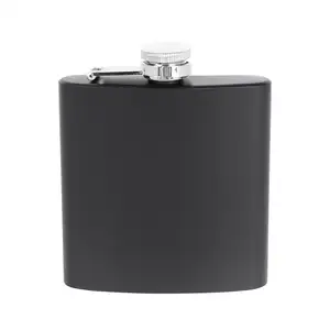 High Quality Custom 1-10oz Metal Stainless Steel Portable Wine Whiskey Hip Flask And Black Hip Flask For Whiskey