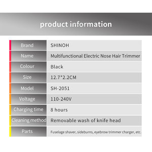 SH-2051 Ear and <strong>Nose</strong> <strong>Hair</strong> Combo <strong>Trimmer</strong> for <strong>Men</strong> Professional USB Rechargeable <strong>Hair</strong> Vacuum Cleaning <strong>Nose</strong> <strong>Hair</strong> <strong>Trimmer</strong> Electric - Product Image 5