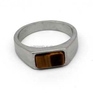 Mens Black Onyx <strong>Rings</strong> Stainless Steel Square Agate Signet <strong>Rings</strong> for Men <strong>Dad</strong> Father Jewelry Gift - Product Image 6