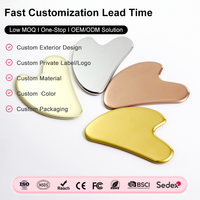 OEM/ODM Outil de massage Guasha en forme de cœur en acier inoxydable Planche Gua Sha pour massage corporel