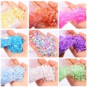 Free Samples Factory Wholesale Glass SS6-SS20 Half Round Crystals Rhinestone Mermaid Tear <b>Drops</b> Rhinestones for Nail Decoration - Product Image 6