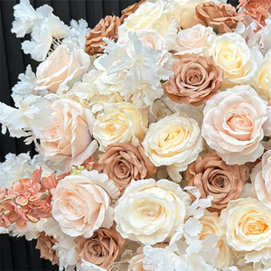 Boule de fleurs de Delphinium de haute qualité, rose blanche et marron, centre de table, boule florale de 80 cm pour mariage, Saint-<span class=keywords><strong>Valentin</strong></span>, décoration de fête - Product Image 5