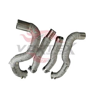 Tubo de Escape de Acero Inoxidable Personalizado Vortex con Acabado Espejo para Mercedes-Benz AMG GT GTS con Protector Térmico - Product Image 2