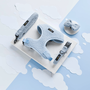 SinSky Teddy <span class=keywords><strong>Dog</strong></span> Arnés Set Diseñador de lujo Collares de perro personalizados y correas a juego Logotipo de goma - Product Image 3