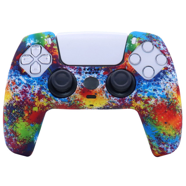 Soft Colorful Rubber Protective Shell Replacement Skin Silicone Cover Gamepad Joystick Controller Case for P5