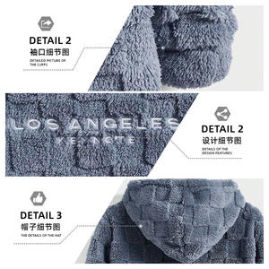 เสื้อสเวตเชิ้ตมีฮู้ดผู้หญิงลอสแอนเจลิสผ้าฟลีซหนาแบบสวมใส่สบายทรงหลวมพร้อมป้ายไซส์ M L XL - Product Image 5