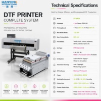 Imprimante DTF HANYING 680 mm HY-6804 avec secoueur de poudre automatique et 4 têtes i3200-A1 pour l'impression de t-shirts, sweats à capuche et vêtements de sport