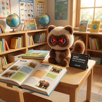 Porte-clés en peluche interactif vocal IA personnalisé par le fabricant, effets sonores réalistes, jouet portable, breloque de sac, porte-clés électronique en peluche