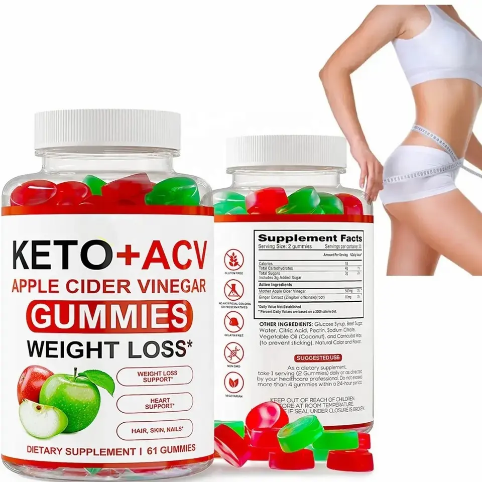 Handelsmarke Bär Apfel essig Vitamin Gewichts verlust Gummibärchen acv Keto Gummies