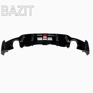 Glänzend Schwarze Autoteile Einseitiger Einzelauslass Heckdiffusor mit LED für BMW 4er F32 F36 2014-2019 - Product Image 1