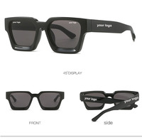 2025 luxe marque hommes lunettes De soleil bas prix unisexe Uv400 carré épais noir cadre hommes lecture classique lunettes De soleil Gafas De Sol