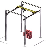 Pont roulant mobile flexible KBK de 1500 kg, système de levage suspendu léger pour la manutention des matériaux en atelier