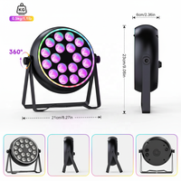 Projecteur PAR 100W 18 LED (18x8W) DMX RGBW silencieux sans ventilateur avec ouverture RGB dynamique pour discothèques, événements et scènes